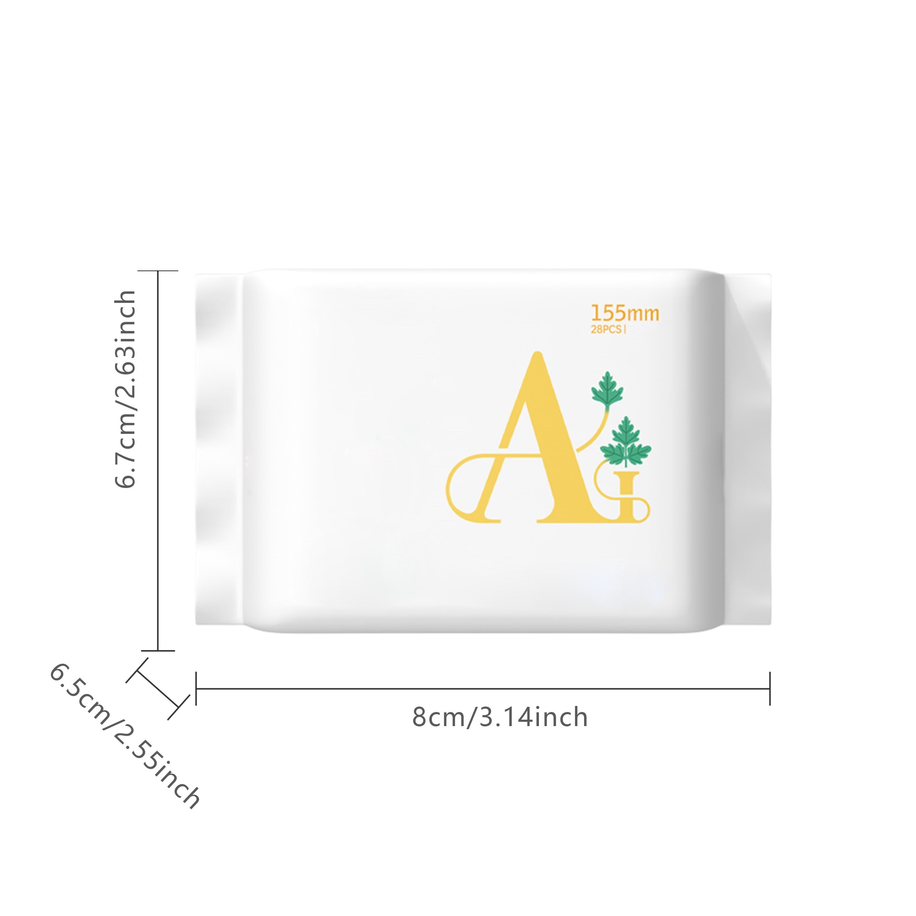 Ultra-Thin Disposable Menstrual Pads 155mm Breathable Leak-Proof Light Touch Pack of 28