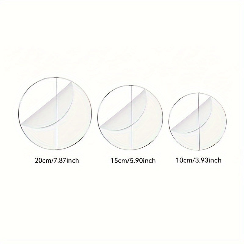 Acrylic Cake Boards Set of 3 Round Discs for Baking and Decorating