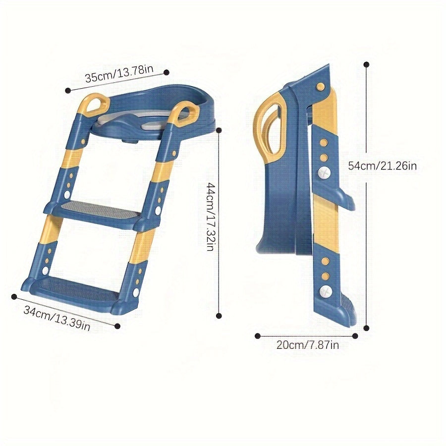Kids' Foldable Toilet Seat with Step Stool for Potty Training