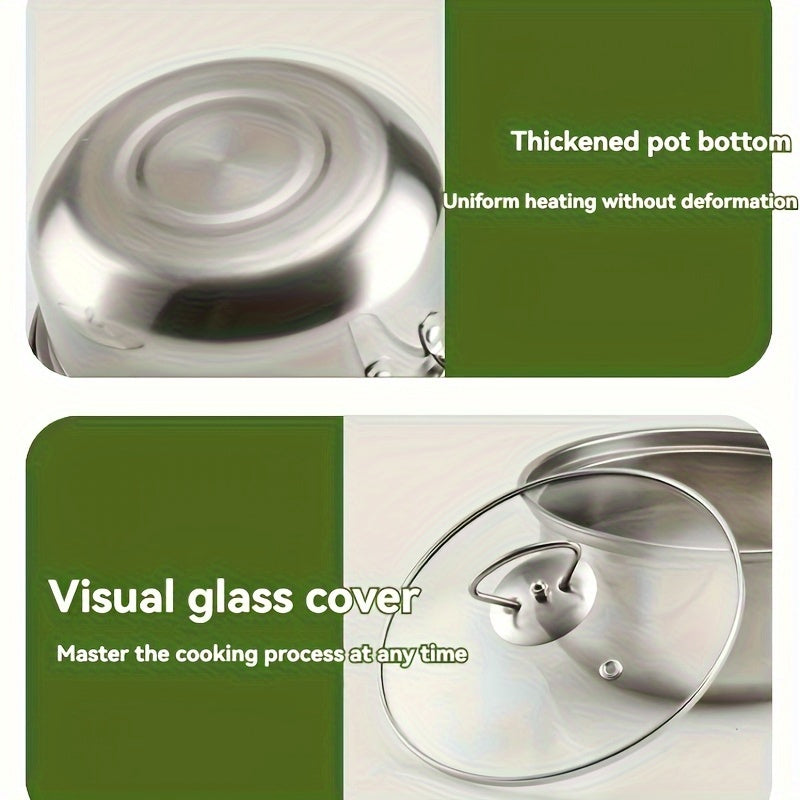 Набор кухонной утвари из нержавеющей стали, 6 предметов, с фритюрницей, молочным горшком, кастрюлей для тушения