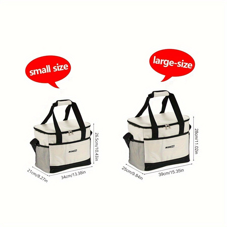 Gran bolsa térmica aislada para comida y bebidas, tote de PVC duradero