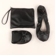 Женские мягкие черные складные повседневные танцевальные туфли