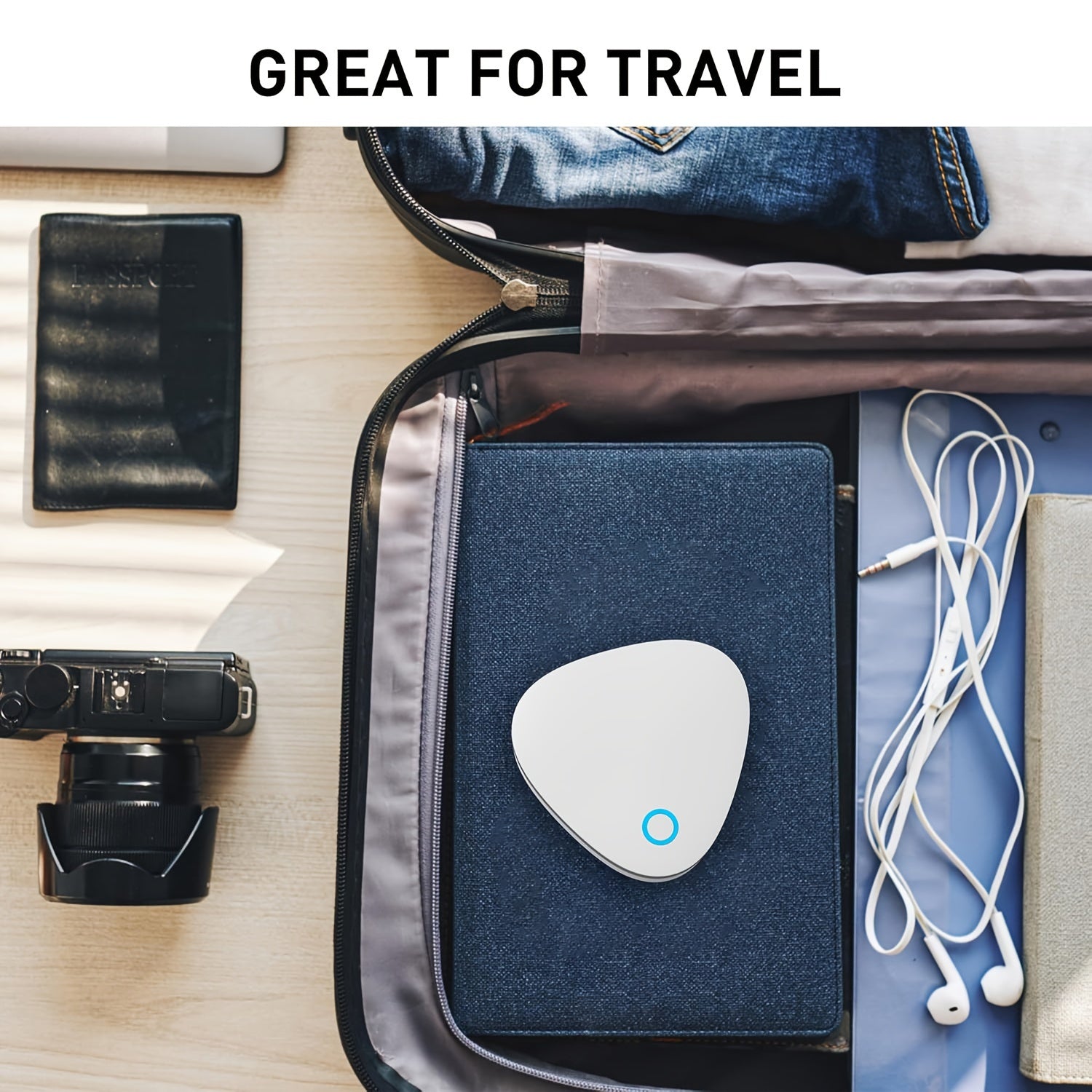 Purificador de aire portátil mini con ozono, recargable por USB, tamaño de viaje