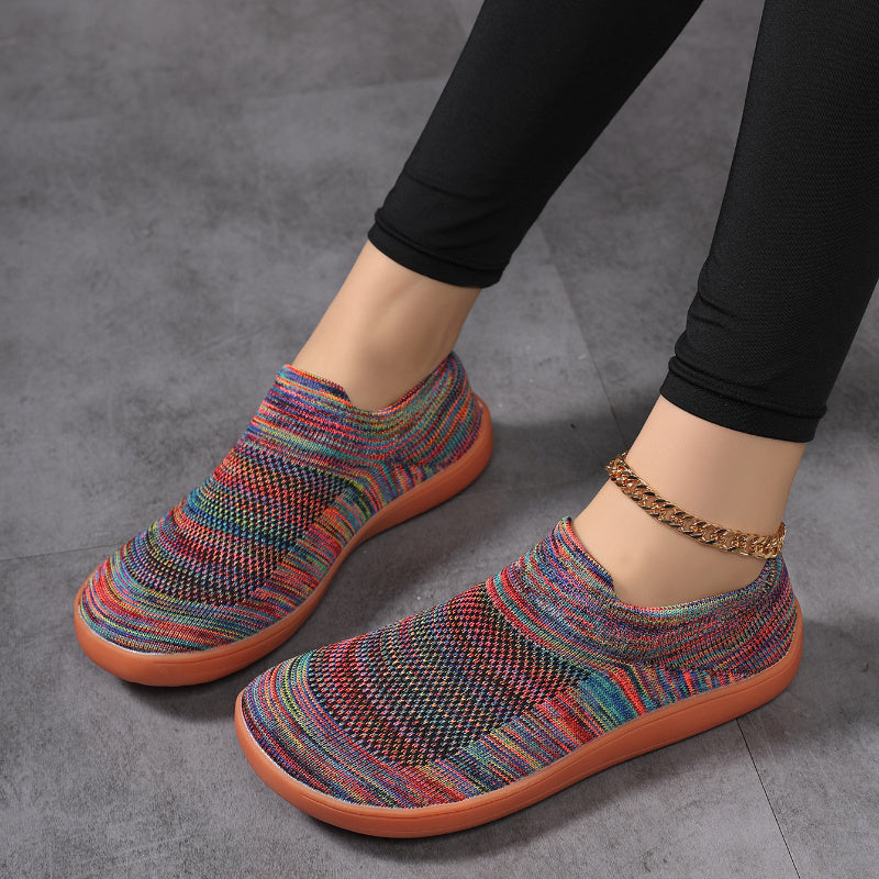 Unisex Casual Slip-On Sneakers Breathable Fabric Non-Slip Rubber Sole