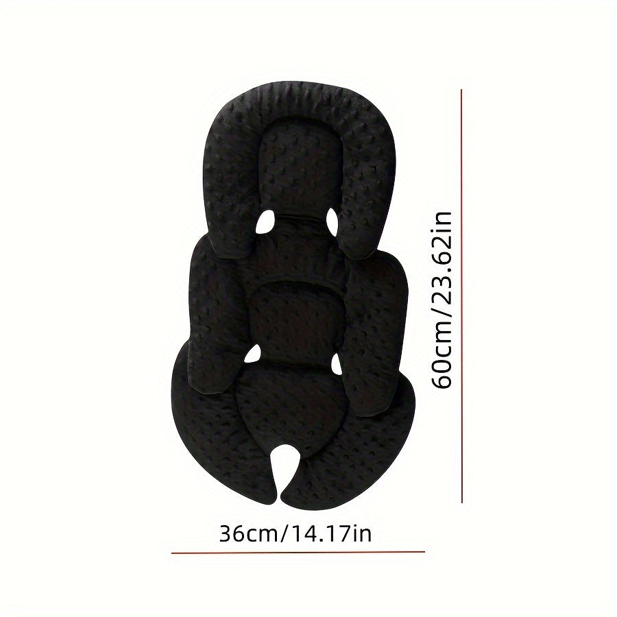 Baby Stroller Cushion Reversible Polyester Head and Body Support for All Seasons Fits 3 and 5-Point Harness