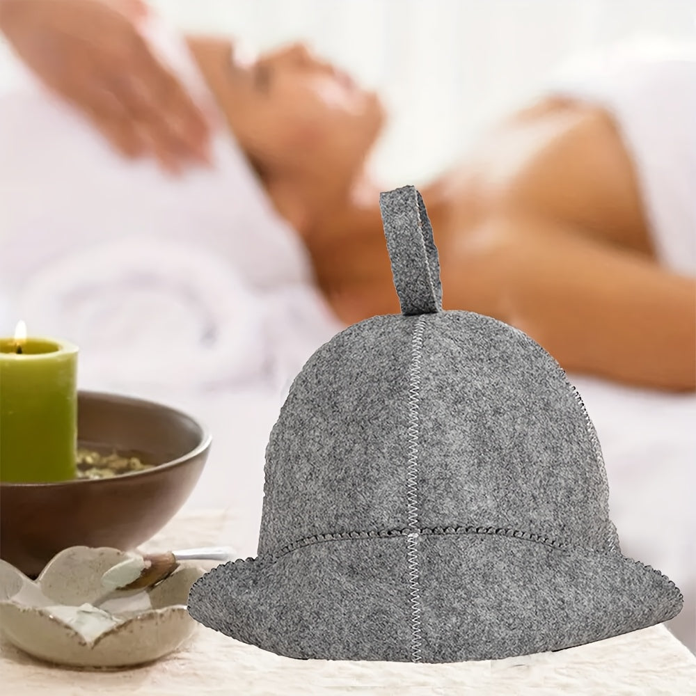 1 dona Qalin Mo'ynali Sauna Shlyapa - Sauna Foydalanish uchun Izolyatsiya Qiluvchi va Terini So'ruvchi