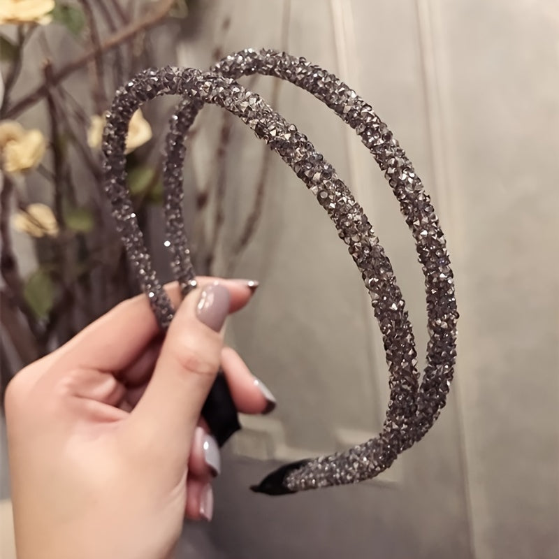 Women’s Rhinestone Headband Polyester Vintage Elegant for Daily Wear and Occasions