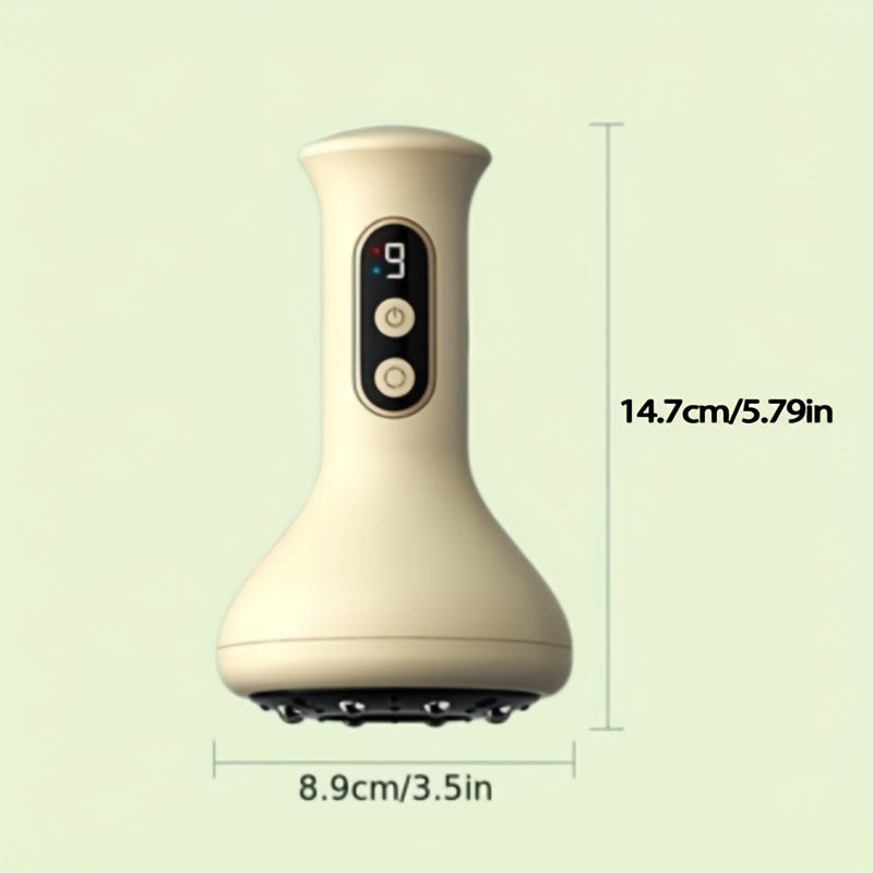 9-Speed Adjustable Cup Massager with Heat Function and 1200mAh Battery for Full Body Relaxation