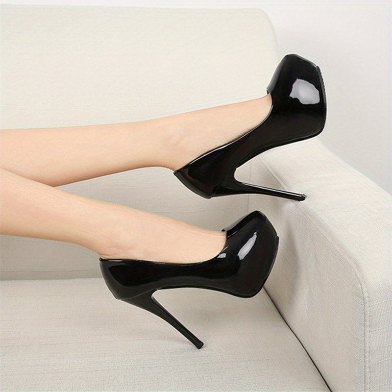 Women's Solid Color Platform Shoes with Stiletto Heel for Party Wear
