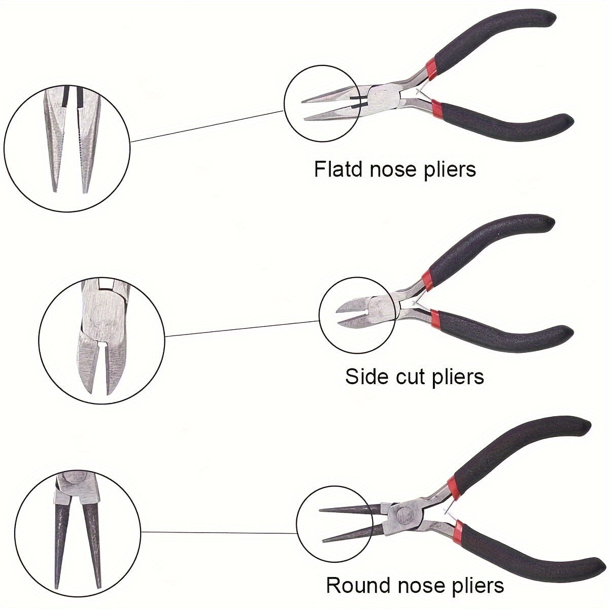 8-Piece Jewelry Making Kit with Pliers Scissors Tweezers and Jump Ring Opener for Crafting and Repairs