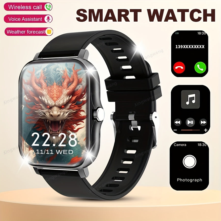 1.83-Inch Outdoor Fitness Smartwatch with Calling Messaging Music Control and Health Tracking
