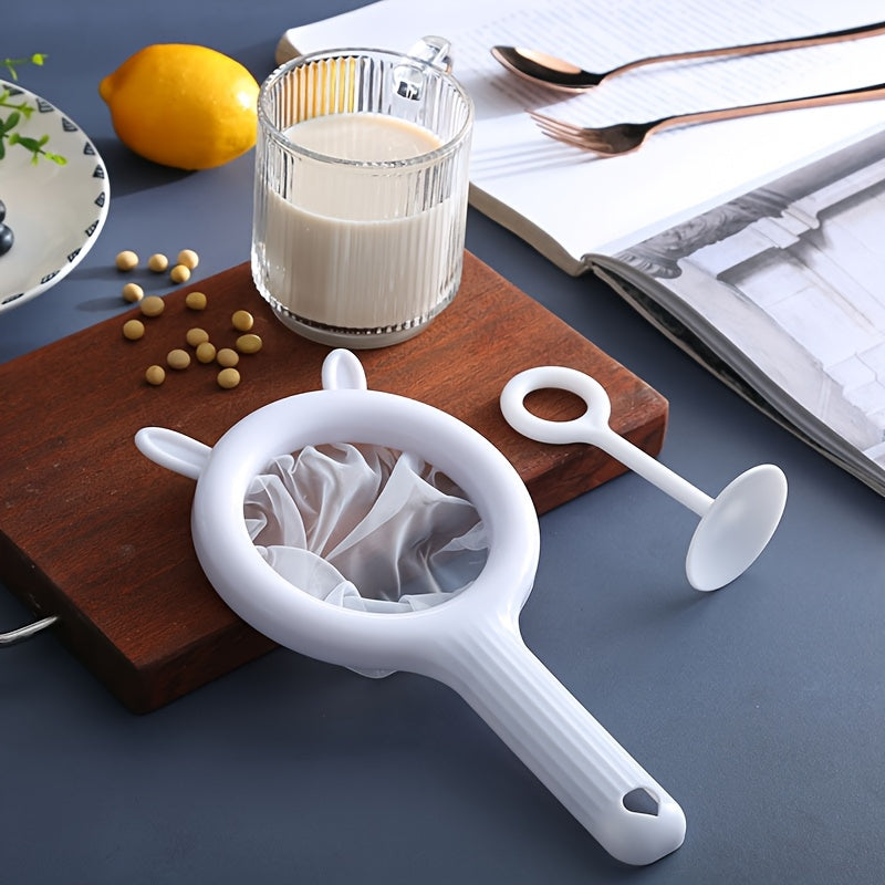 Yuqori sifatli nozik to'rli filtr - soya sutini, qahvani, yogurtni, sharbatni va sirka filtrlaydigan mustahkam plastik oshxona filtri - qulay quyish quvvati xususiyati