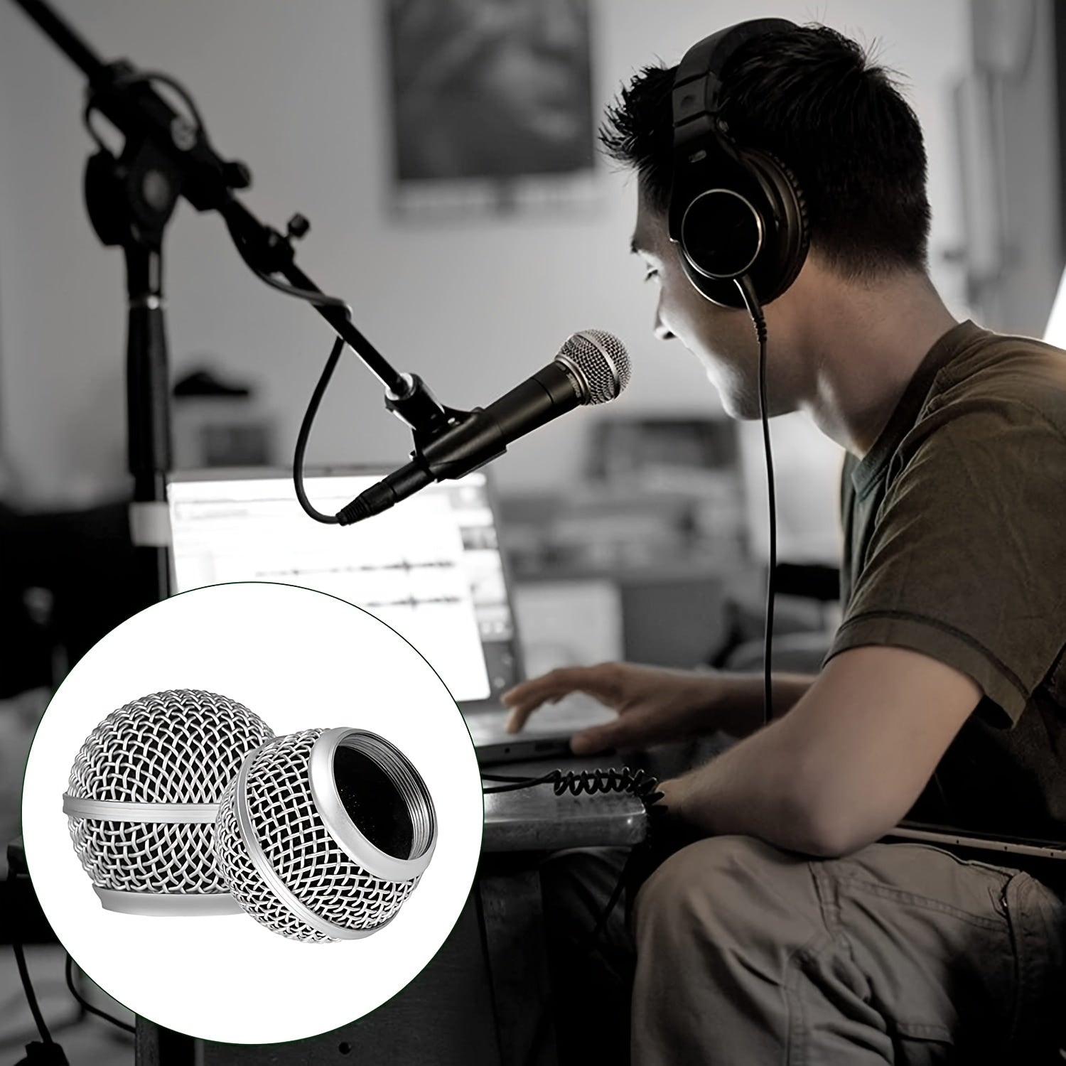 Metal Mesh Microphone Head Accessories for Shure Handheld Microphones Replacement Heads