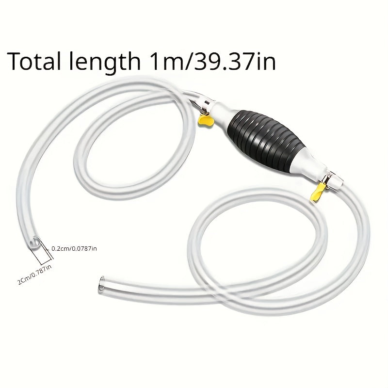 Универсальный бензиновый сифонный насос с PVC шлангом для ручной перекачки масла и воды
