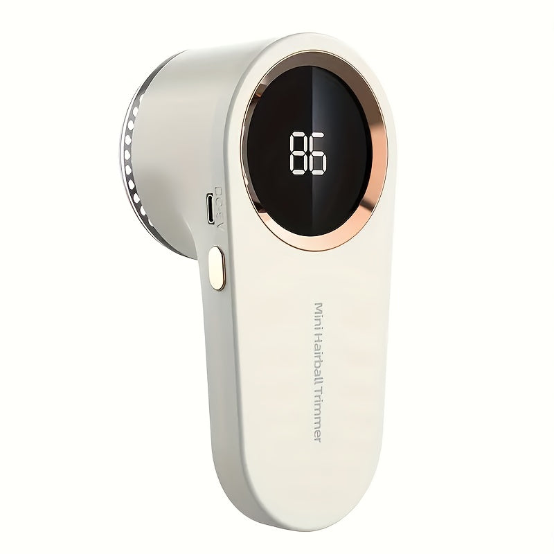 Rechargeable Lint Remover with Digital Display and Steel Blades for Clothes Sofa Carpet