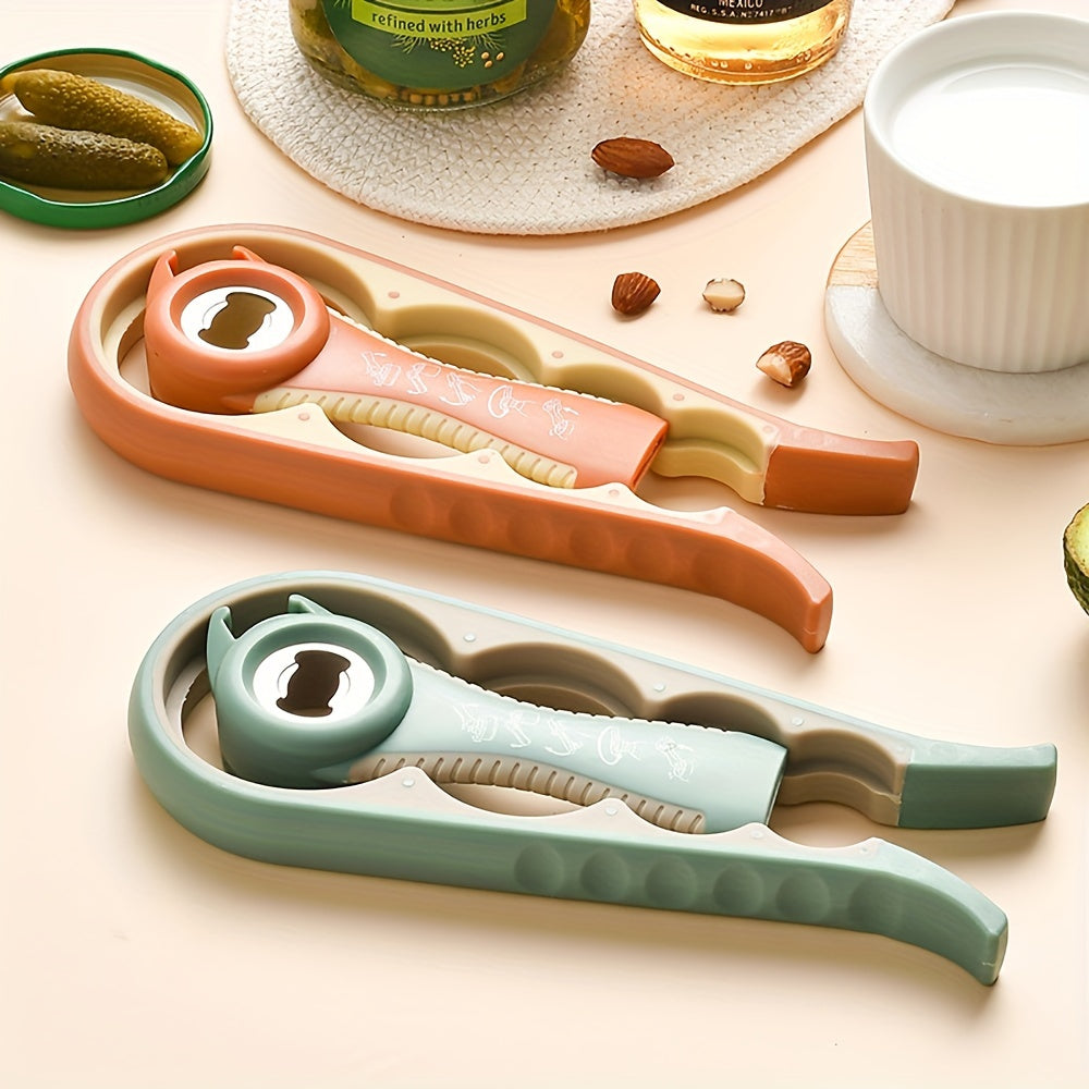2-Piece Plastic Jar Opener Set Non-Slip Kitchen Tools for Cans Bottles