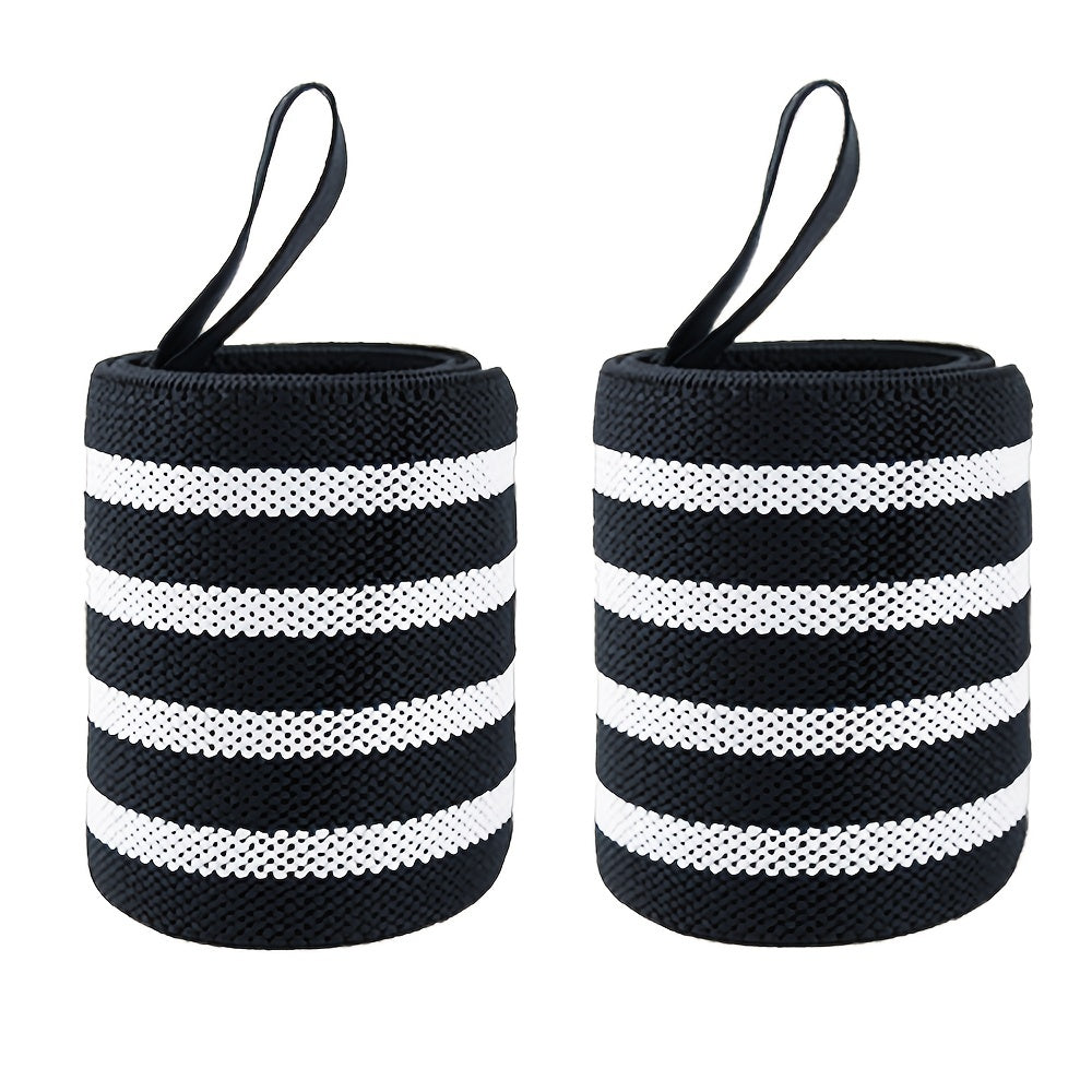 Muñequeras ajustables para levantamiento de pesas y entrenamiento cruzado, férula acolchada para el pulgar, correas de poliéster, blanco, rosa, negro