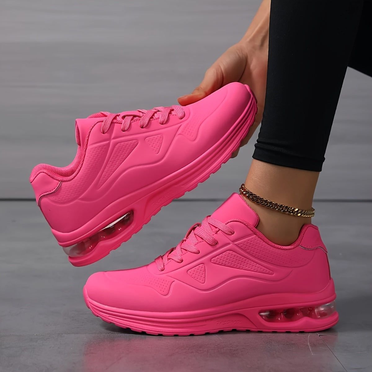 Women's Breathable Lightweight Sneakers, Low-Top Lace-Up Running Casual Athletic Shoes in Multiple Colors