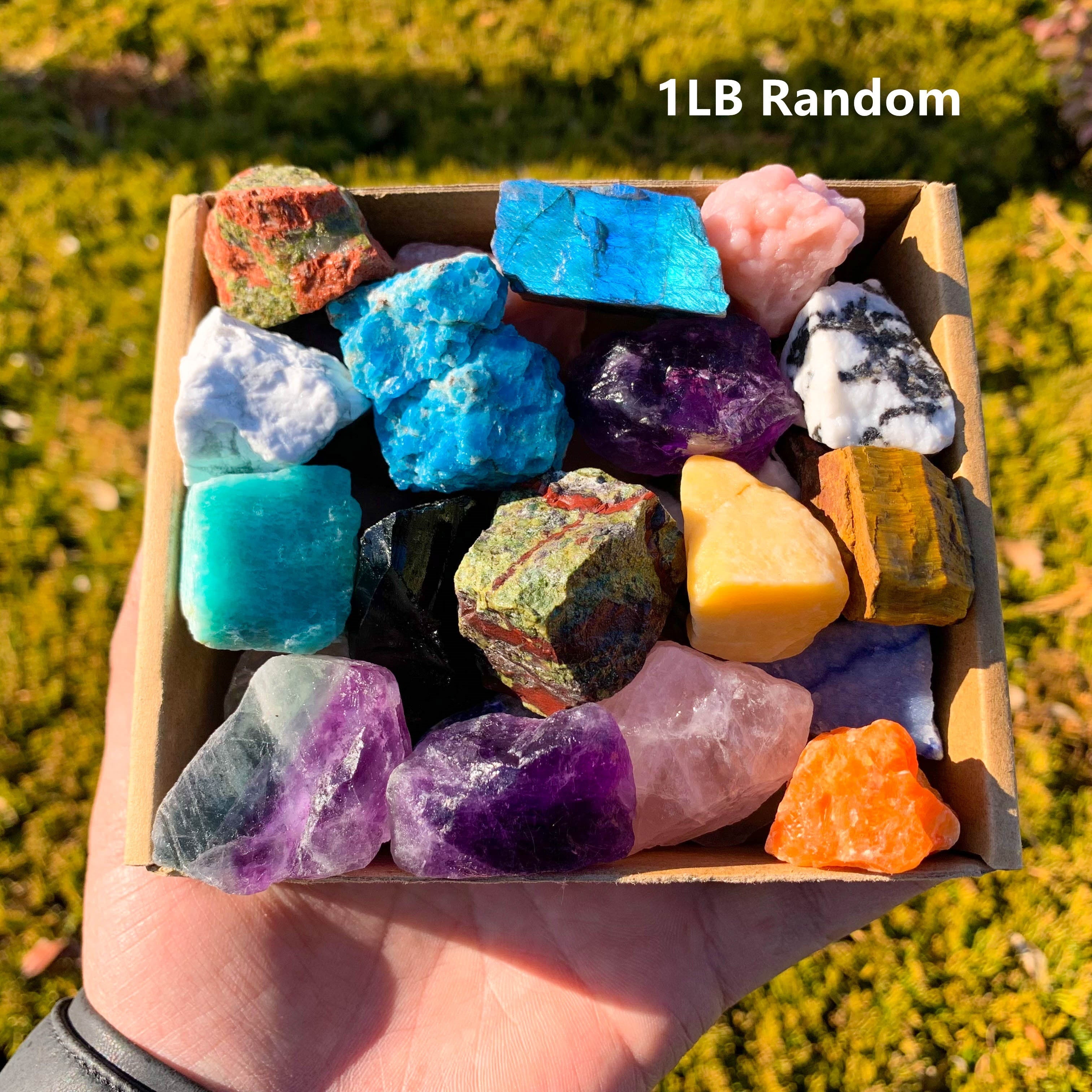 Natural Crystal Mixed Large Particle Raw Stones for Healing Reiki Chakra DIY Projects 226.8g 453.59g