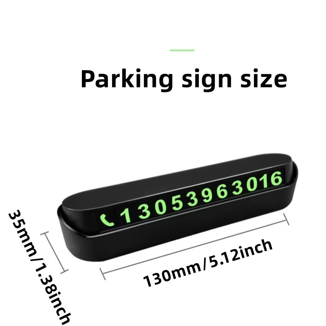 Temporary Car Parking Number Plate Digital Decoration ABS Material