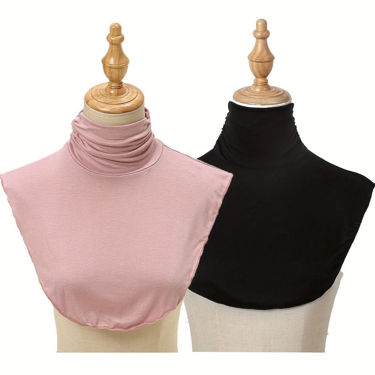 Women's Turtleneck Dickie Faux Collar Layered Warm Thin Cozy Modal