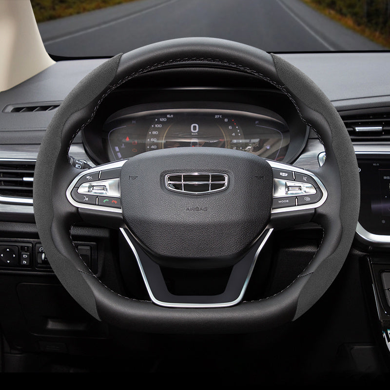 Universal Fleece Anti-Slip Ultra-Thin Steering Wheel Cover for All Seasons