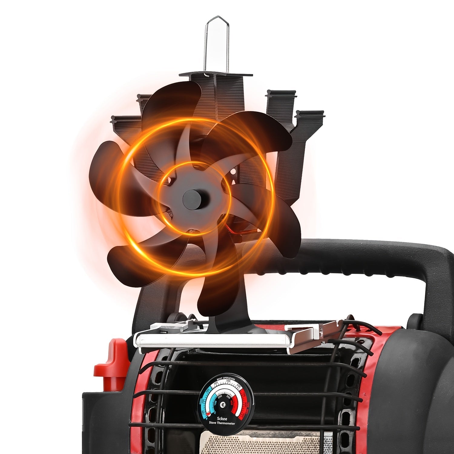 Aluminum Table Fan with Bracket for Heater Fireplace Log Burner Stove Accessories