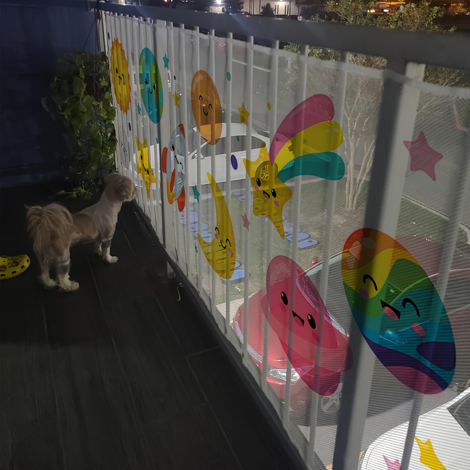 Kids Safety Net Set for Stairs and Balconies Non-Toxic Polyester Fiber with Star and Moon Design