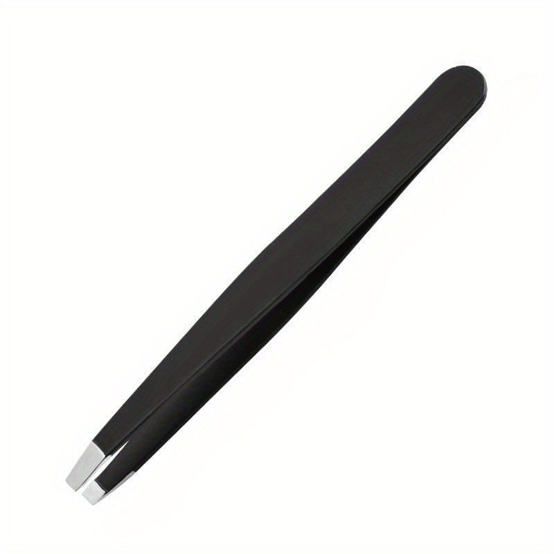 Women Stainless Steel Eyebrow Tweezers Non-Slip Tip Precision Makeup Tool