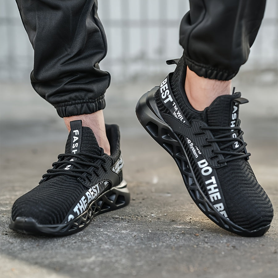 Women's Breathable Mesh Safety Shoes Anti-Smash Steel Toe Black Work Footwear