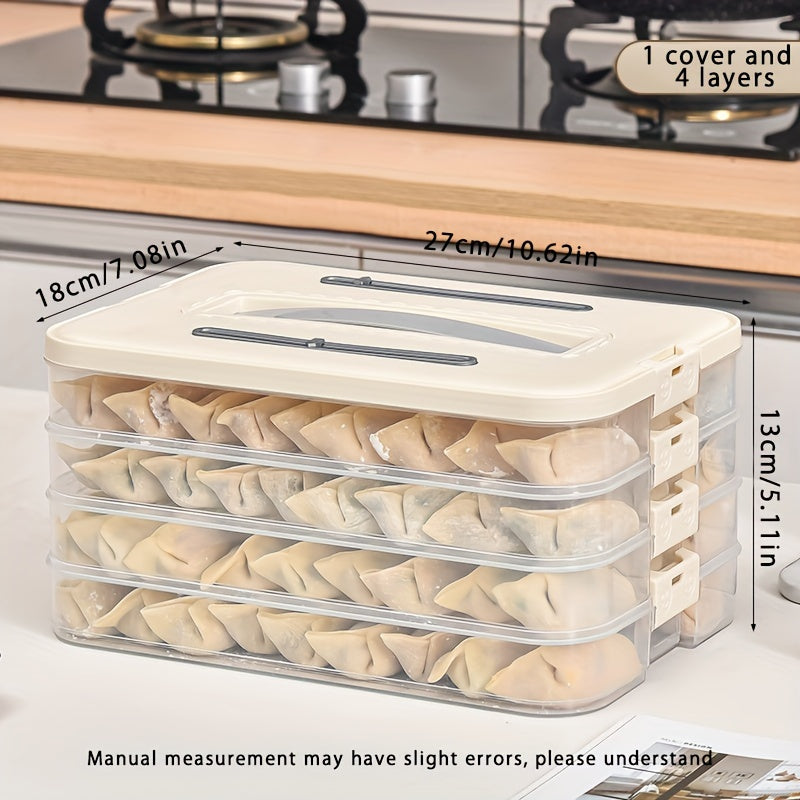 Plastic Food Storage Box for Dumplings Pastry and Small Items, Portable and Reusable