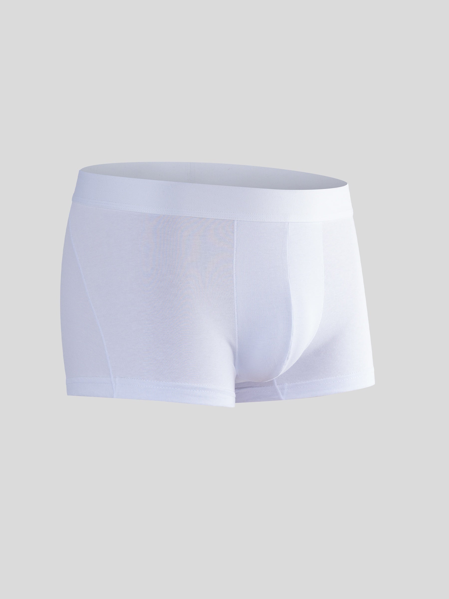 Men's Cotton Boxer Briefs 95% Cotton 5% Spandex Solid Color Knit Fabric Comfortable Fit Daily Casual Wear