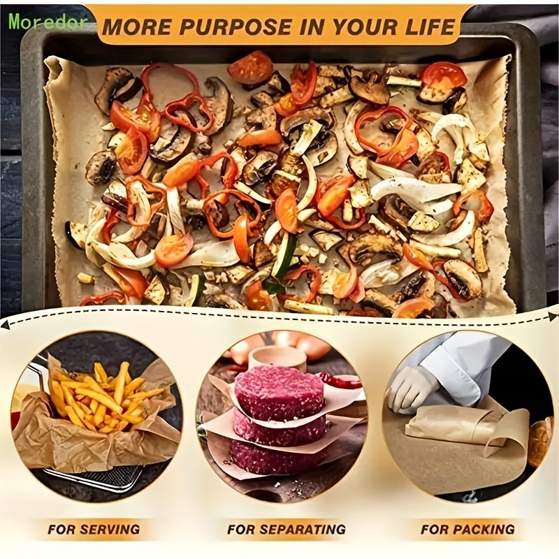 Pechda pishirish, grill qilish, bug'lash va havo qovurish uchun 50 dona parcha pergament pishirish qog'ozi