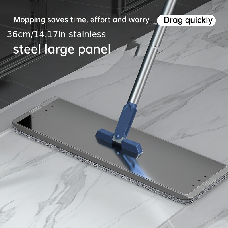 Nayzali po'latdan yasalgan qopqoq va chelak to'plami, 3 ta mop pad bilan, qo'l bilan ishlatilmaydigan plita mop, chelak bilan chang olish mop, ho'l va quruq tozalash, plitka, marmar, yog'och pol tozalash mop, to'liq tozalash materiallari va asboblari