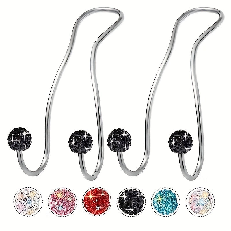 2PCS Car Headrest Hooks Metal Universal Seat Back Organizer Bag Holder