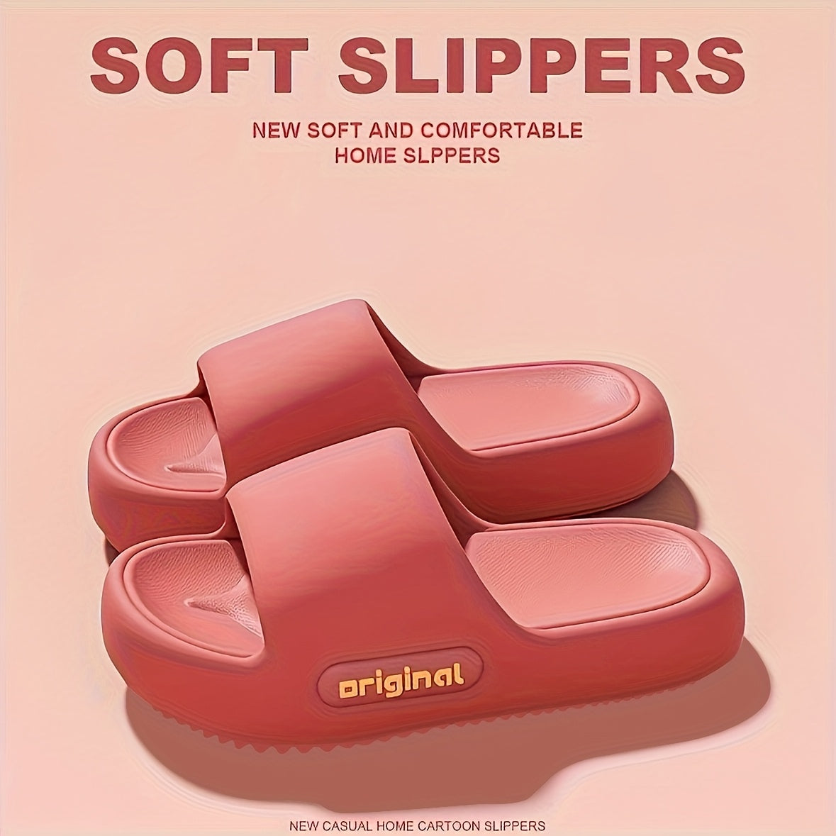 Men Women EVA Non-Slip House and Beach Slippers Minimalist Striped