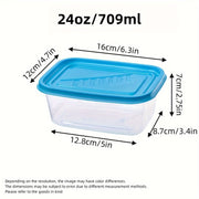 Paquete de 10 recipientes reutilizables para almuerzo de plástico transparente apto para microondas de 24 onzas