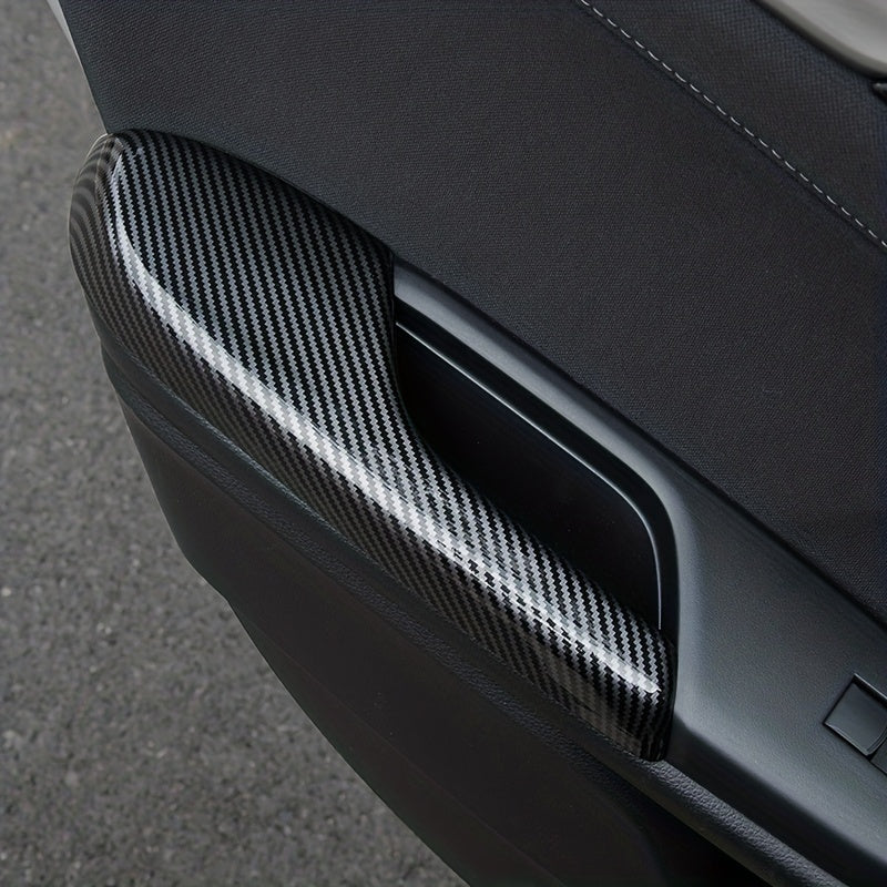 4-Piece Carbon Fiber Door Armrest Protector Cover Trim for Honda Civic 2016-2021