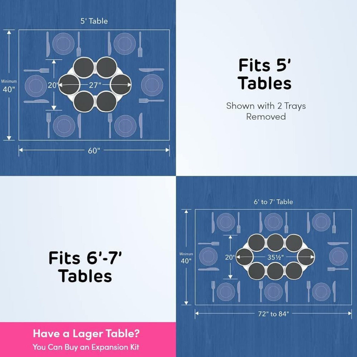 Versatile Rotating Dining Table Platter for Hot Pot, Family Gatherings