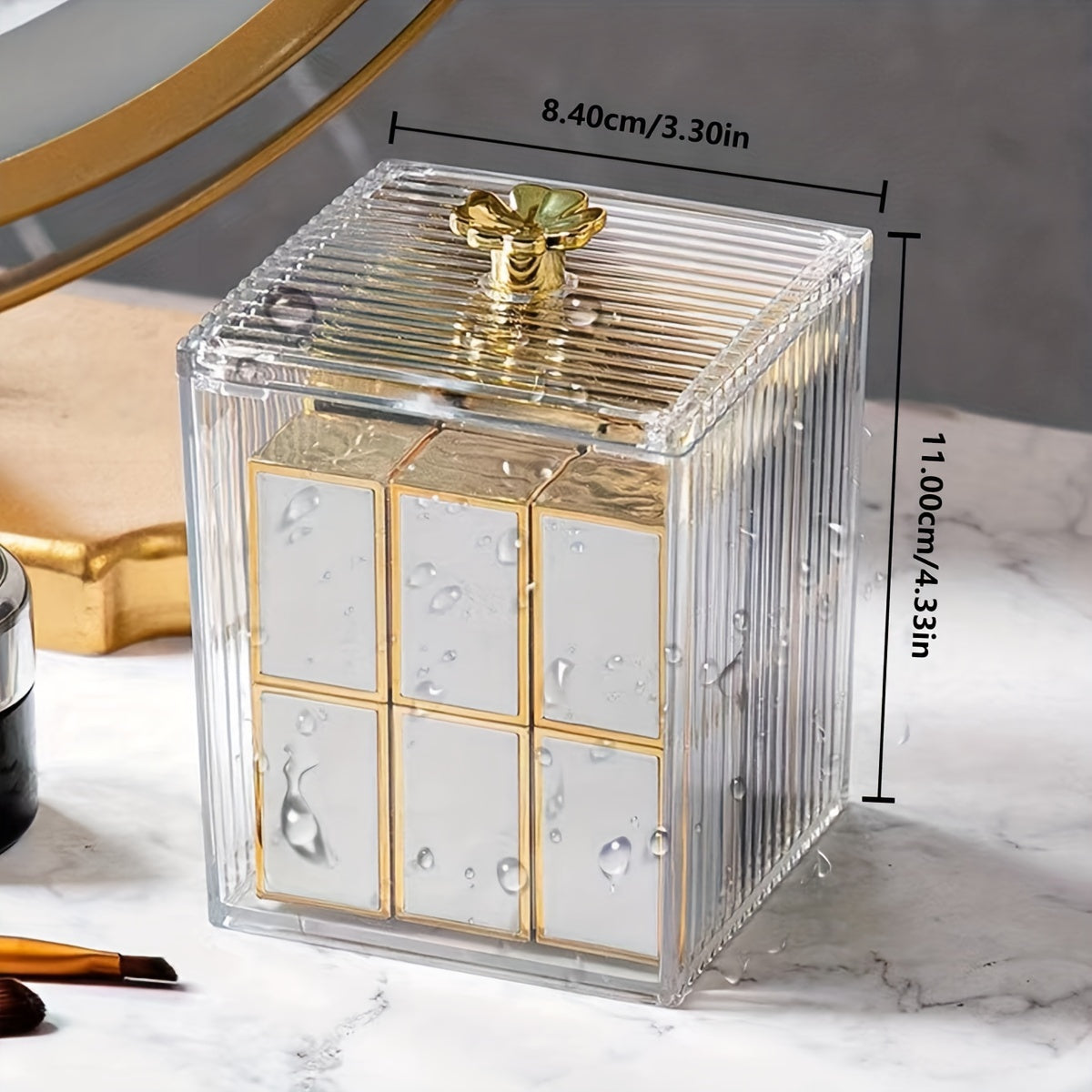 Acrylic Bathroom Storage Organizer for Pads Lipstick and Small Items