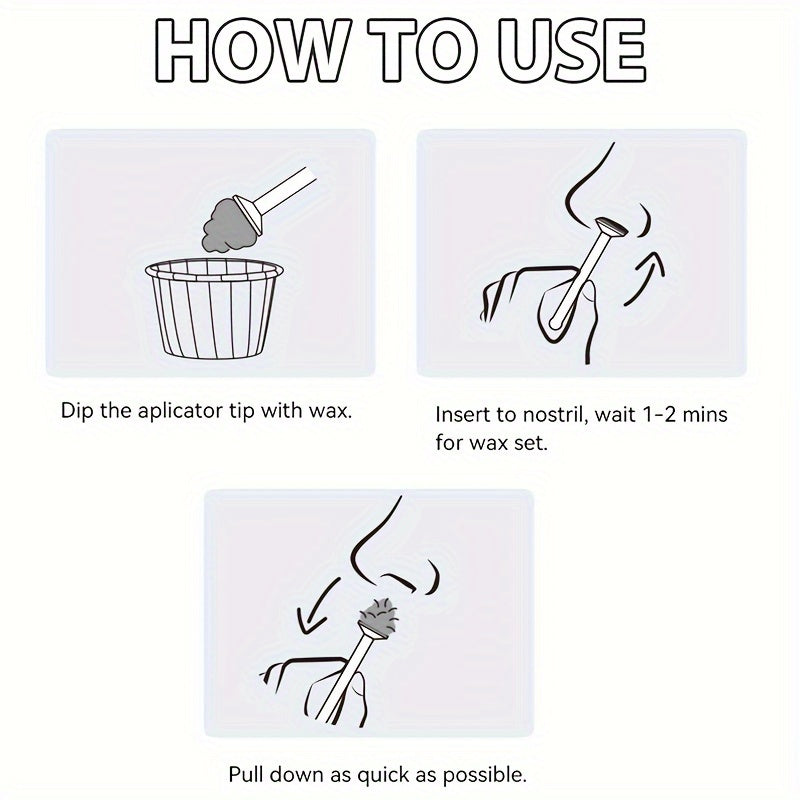 Унисекс-набор для удаления волос из носа с восковыми палочками и аксессуарами для мягкого удаления волос