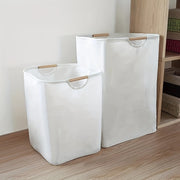 Foldable Fabric Laundry Basket for Dirty Clothes Storage in Bathroom or Laundry Room