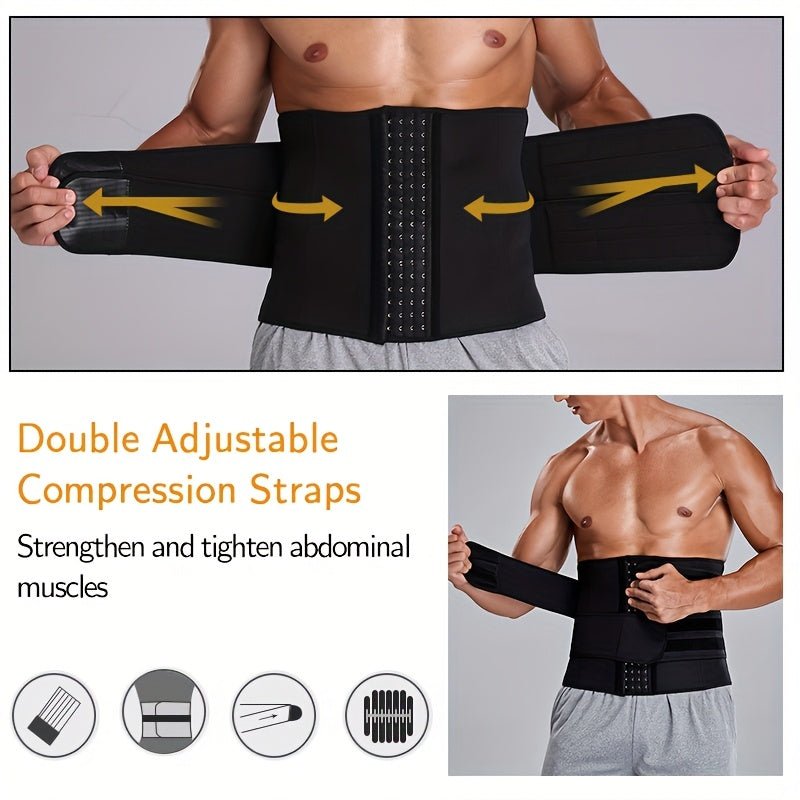 Men's Neoprene Waist Trainer Tummy Sheath Sauna Body Shaper Belt Sports Style