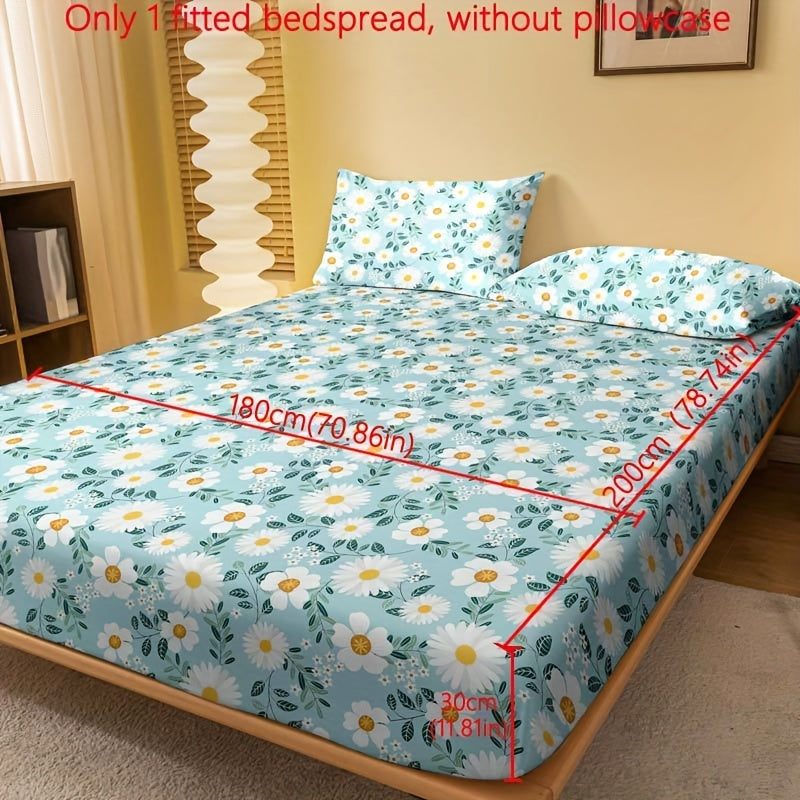 Ditsy Floral Fitted Sheet for Single Bed with Deep Pockets and Soft Fabric