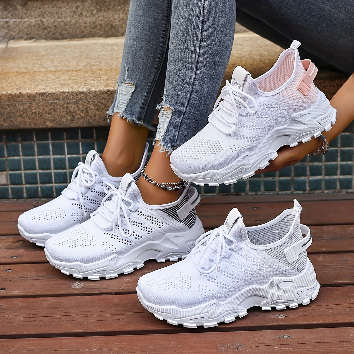 Women’s Canvas Sneakers Slip-On White Black Casual Shoes for Summer Vacation