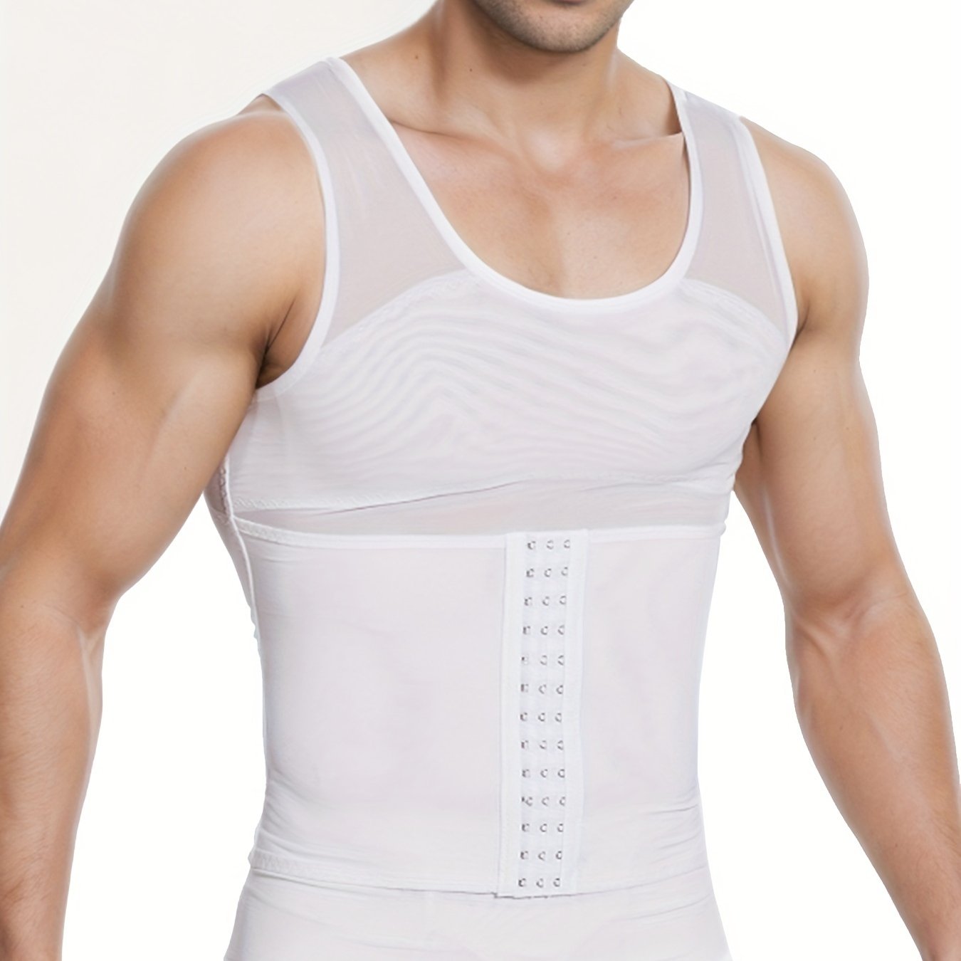 Men's Slimming Compression Vest Tummy Shaper Breathable Abdominal Binder