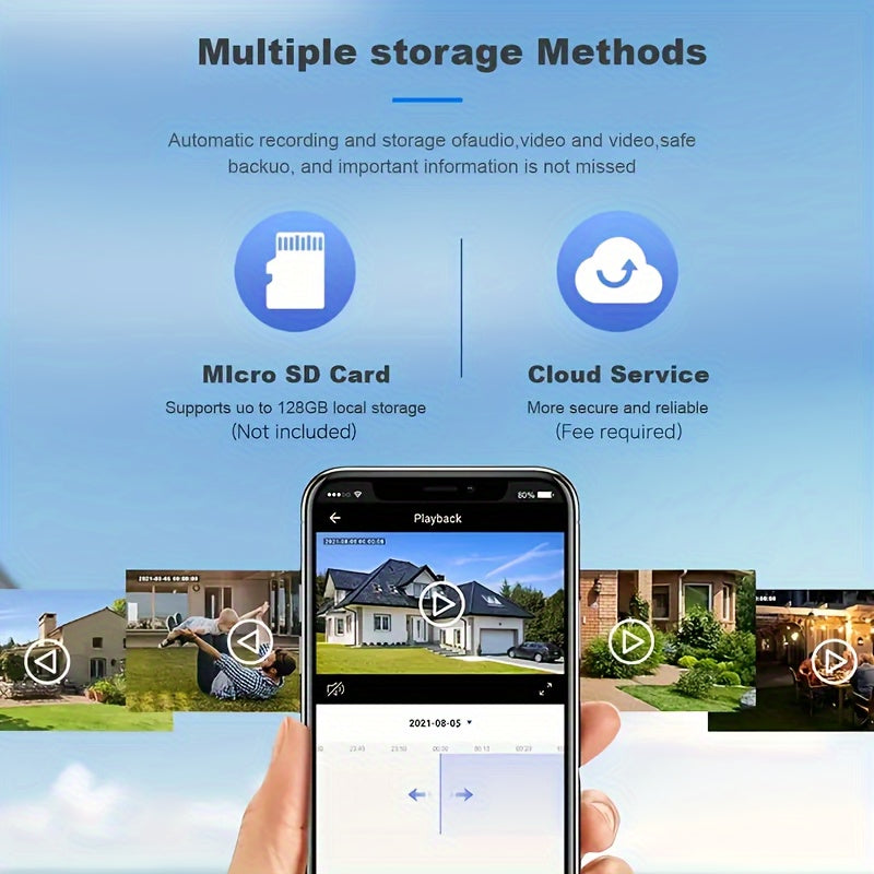 E27 WiFi Security Camera 1080P Night Vision Auto Tracking Black and White