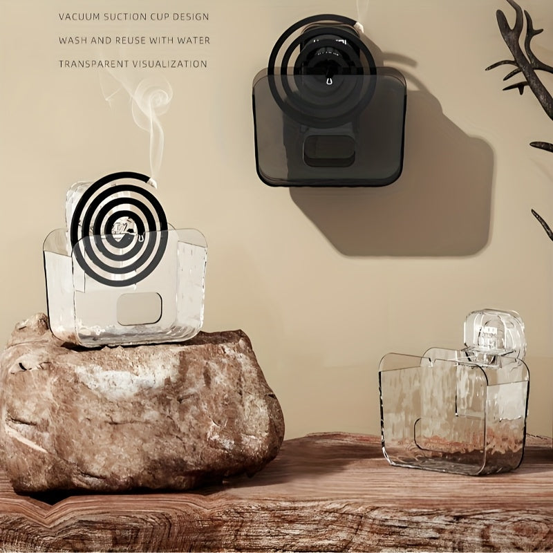 Пластиковый держатель для муравьиной спирали, подставка для благовоний с пепельницей, прозрачный