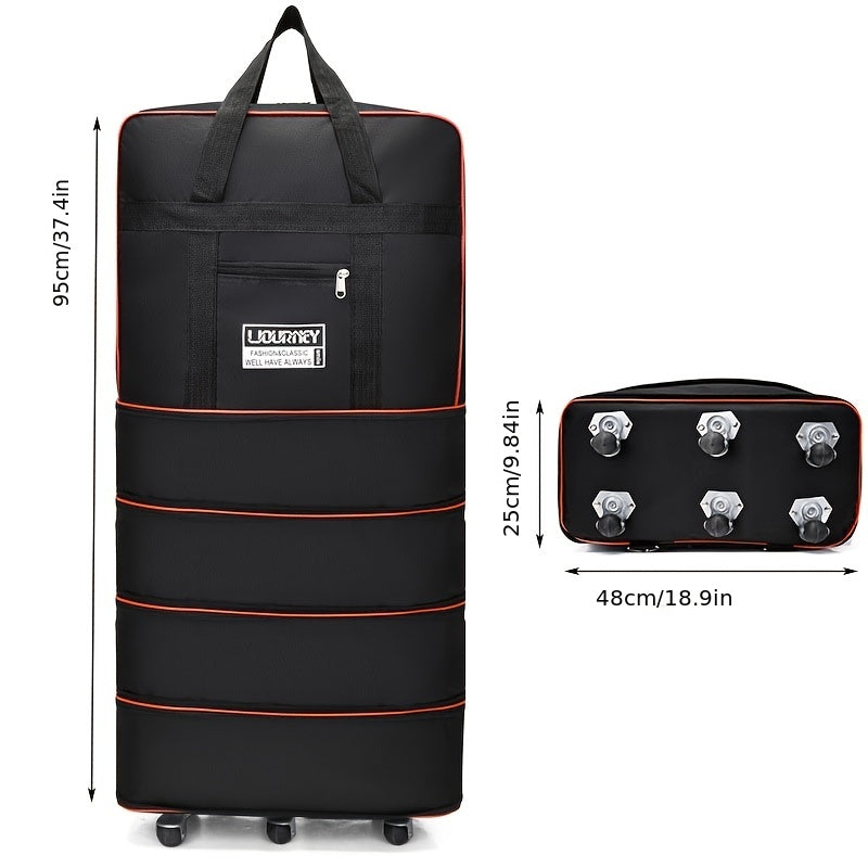 Yana katta saqlash uchun g'ildirakli buklanadigan yukxona sumkasi, biznes sayohatlari, chet elda o'qish yoki sayohat uchun ideal.