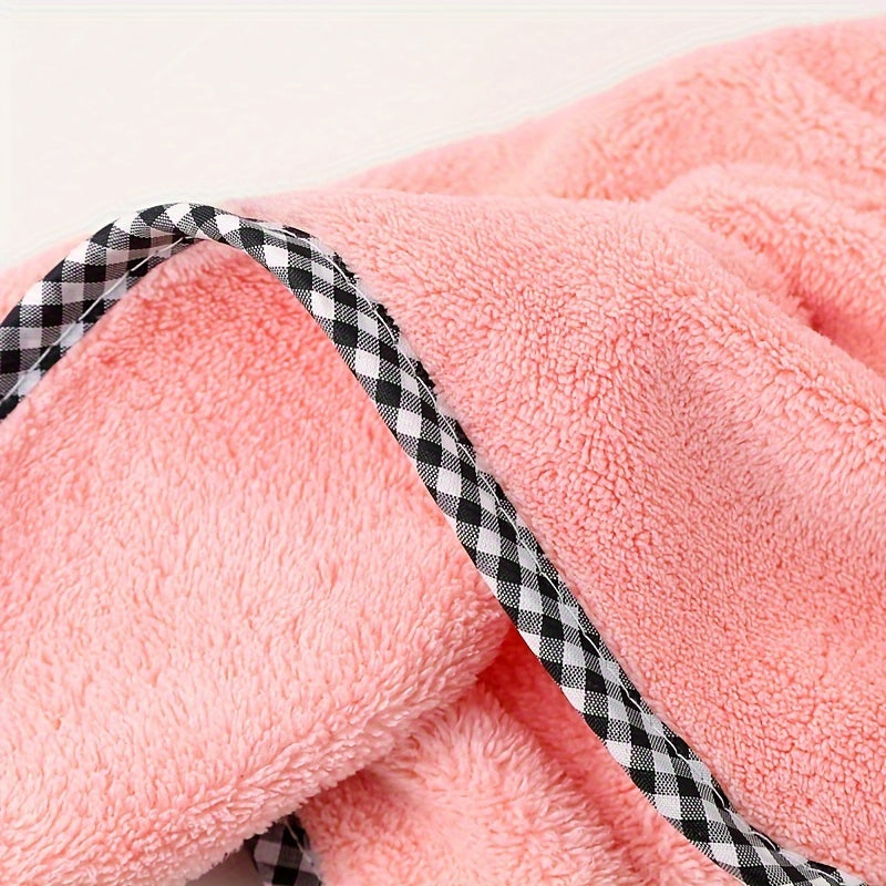 Cute Kitty Pattern Towels Soft Absorbent Coral Fleece Bathroom Towels